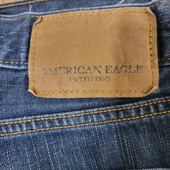 American Eagle Outfitters Dark Blue Straight Jeans Size 30X36 - Picture 2 of 9